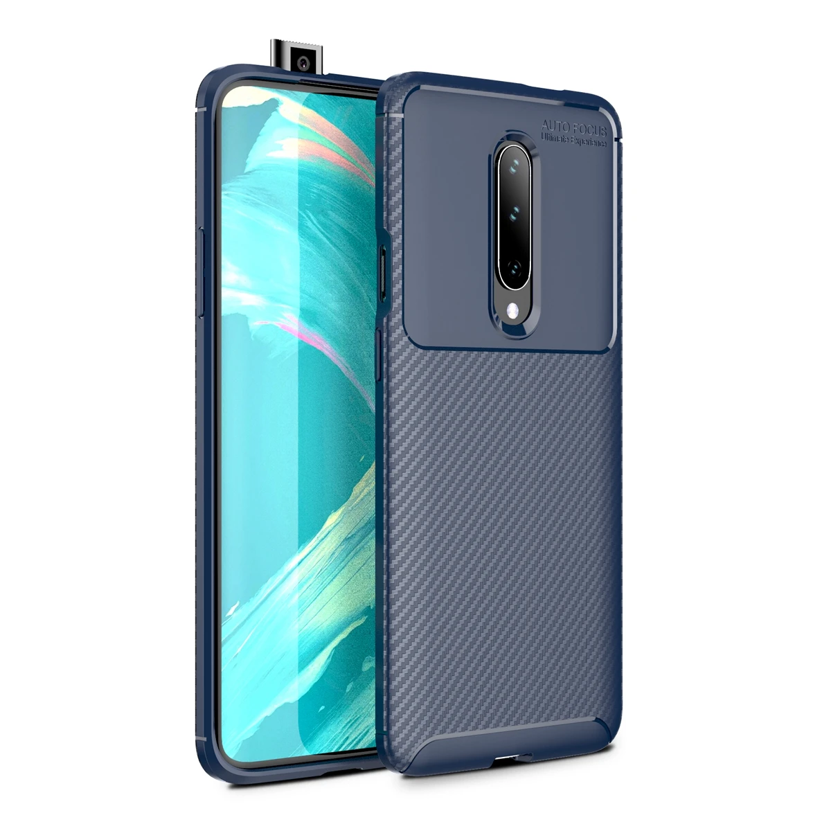 For OnePlus 7 Pro Case Cover Carbon Fiber Texture Shockproof Soft TPU Silicon Back for One Plus 7Pro Capa Accessorie |