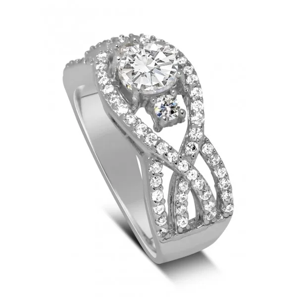0.3ct Элегантный Имитация Diamond 925 стерлингов Серебряные ювелирные изделия белого