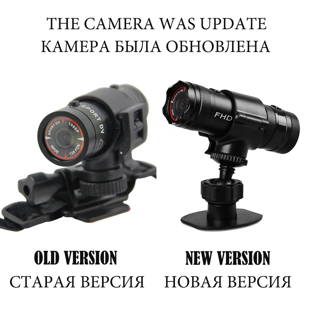 Новая Спортивная камера RUISVIN 2018 Mini F9 HD Экшн для велосипеда мотоцикла шлема видео DV