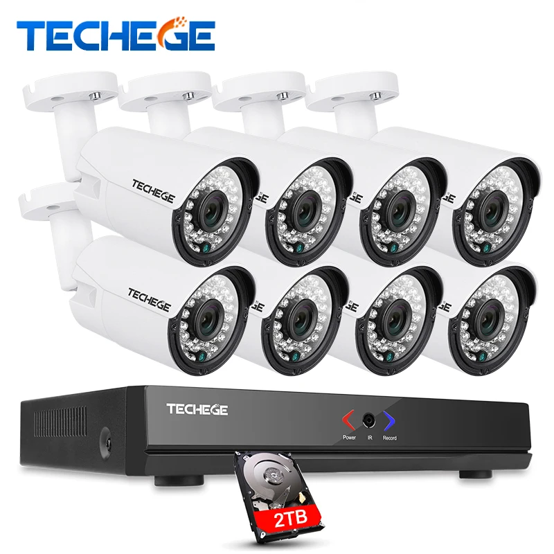 Techege 8CH 1080 P HDMI POE NVR CCTV Системы 960 открытый Водонепроницаемый IP Камера дома комплект
