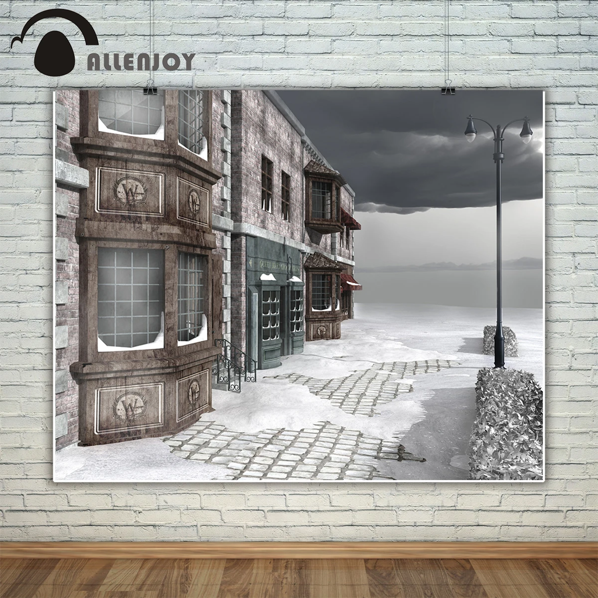 Allenjoy фон для фотосъемки уличная Снежная зима магазин Рождественский фотостудия