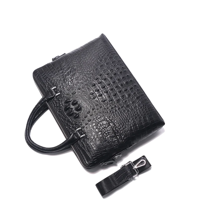 Мужская сумка мессенджер с двойной молнией из натуральной кожи рисунком