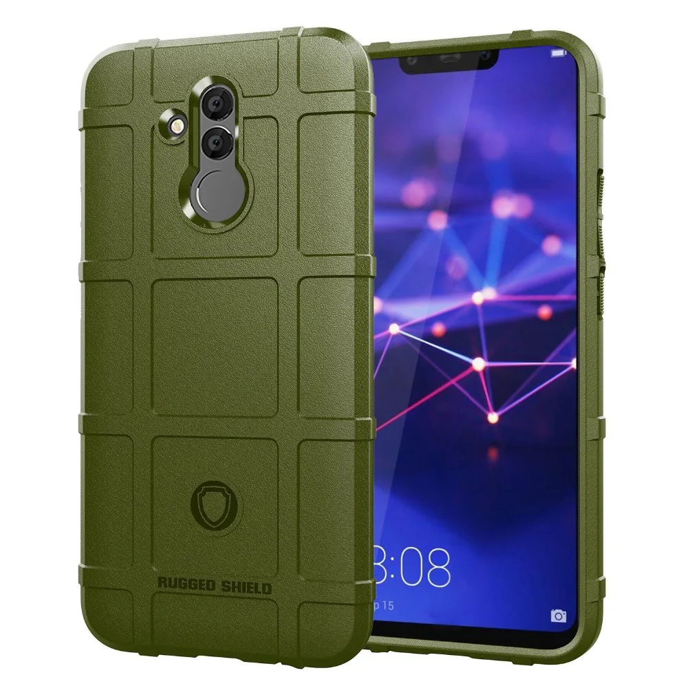 Mate 20 Lite чехол с защитой от падений гибридный кожаной текстурой мягкий из тпу для