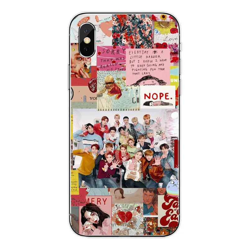 NCT 127 Kpop grupo Menino Мягкий ТПУ чехол для телефона для iphone X XR XS MAX 8 7 6 PLUS 5 KPOP K.A.R.D MONSTA X NCT 127 - Цвет: TPU