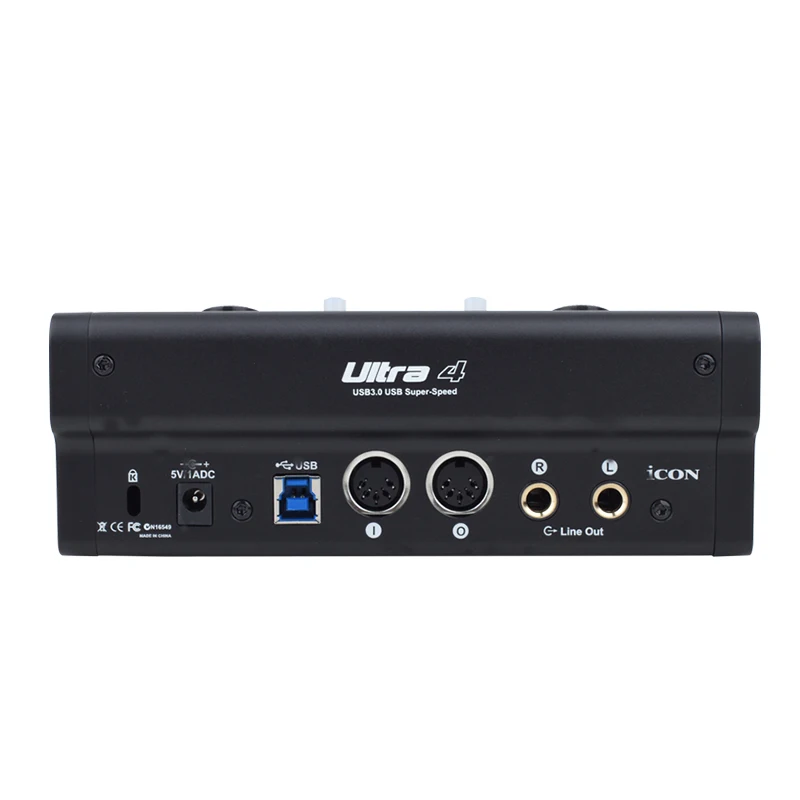 Значок Ultra 4 USB 3,0 внешняя звуковая карта 2-в-1/2-выход USB интерфейс записи 2*2 аналоговый I/O 16 канал, для микрофона