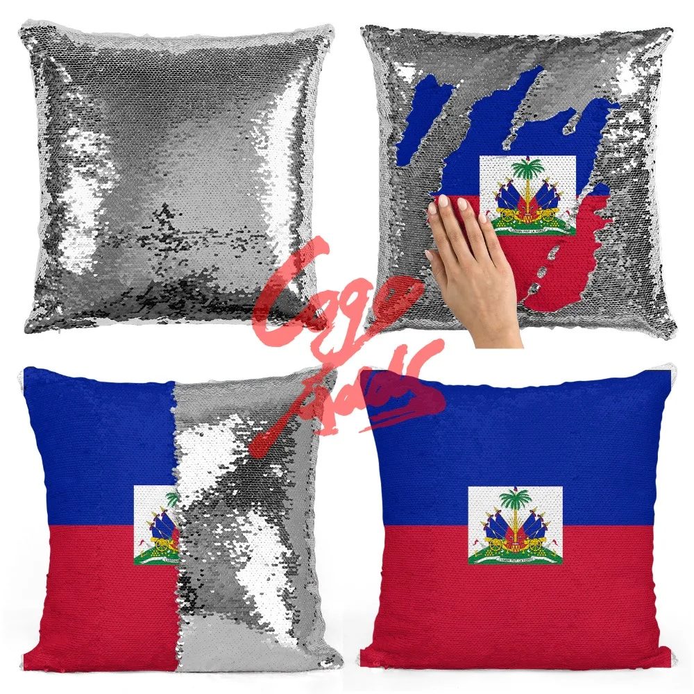 Декоративные подушки в стиле гаитии обратимая Русалка Подушка с блестками чехол Прямая поставка