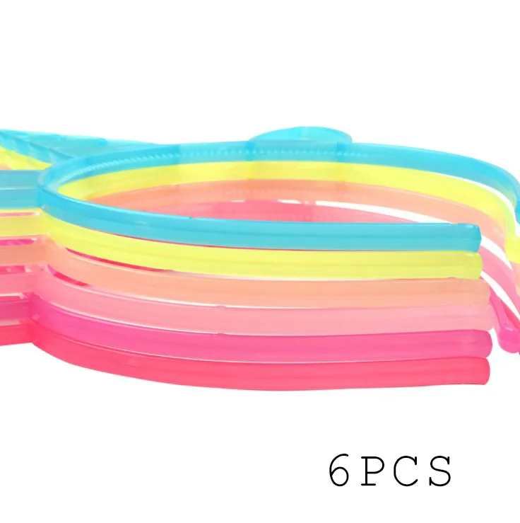 unicorn headband2 6 шт., горячая распродажа, светящаяся в темноте Детская повязка на голову с кошачьими ушками и единорогом, светящийся светильник, рождественские, вечерние, милые, праздничные аксессуары для волос для девочек - Цвет: unicorn headband2