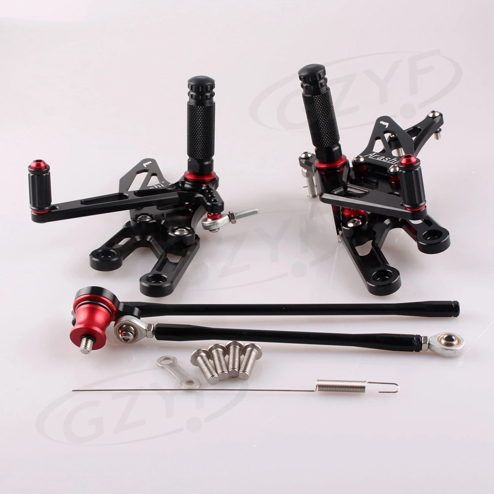 rear footpegs foot pegs pedals for honda cbr600rr 2003 2004 2005 2006 cbr 1000 rr 2004 2007 motorcycle part adjustable free global shipping