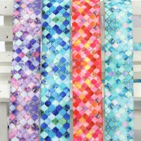 plaid printed fold over elastic ribbon 16mm geometric foe elastic wholesale 58 sewing accessories diy kids hairband ribbons