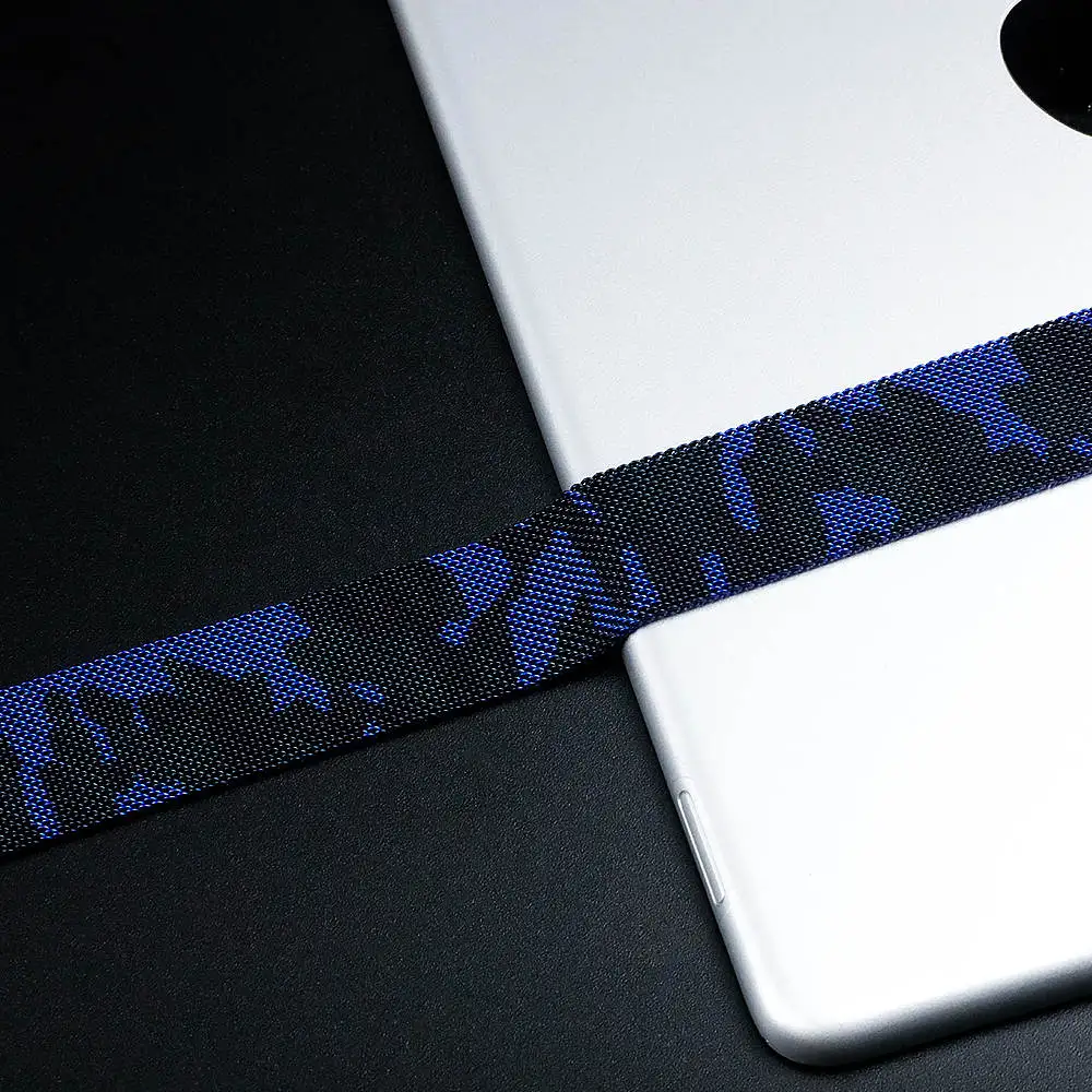 Army Green B-blue Высококачественная Миланская петля для apple watch ремешок для apple watch 5 ремешок 44 мм 40 мм iwatch 4 3 42 мм/38 мм лучший материал - Цвет ремешка: Army Green B-blue