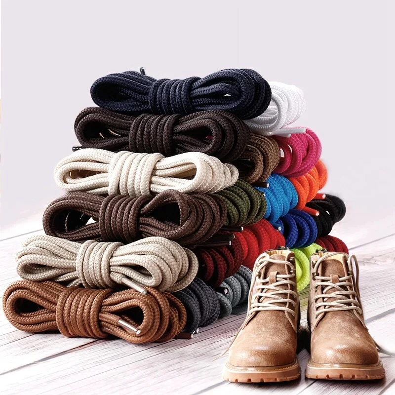 

1Pair Round Shoelaces Polyester Solid Classic Shoelace Casual Sports Boots shoe laces strings 70cm/90cm/120cm/150cm 21 Color