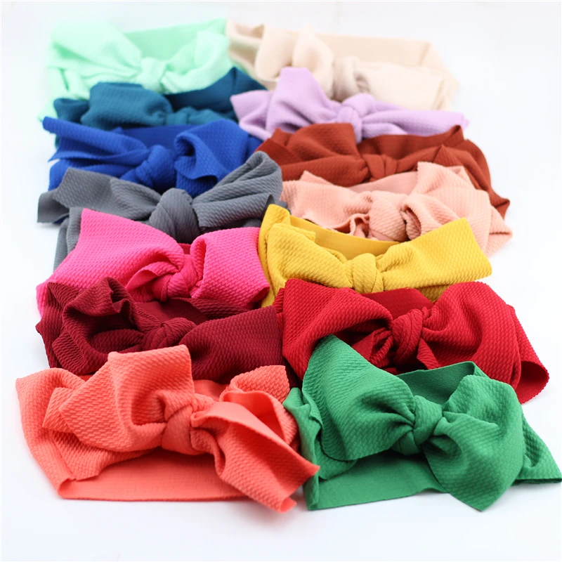 Повязка на голову детская с большим бантом 6 шт./лот |