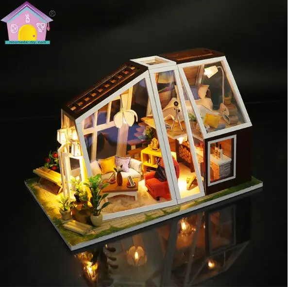 

M902 DIY Doll House Miniature Dollhouse With Furnitures Wooden House Miniaturas Toys For Children birthday Gift