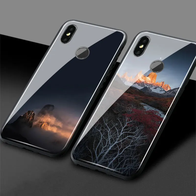 Мягкий силиконовый чехол из закаленного стекла для Xiaomi mi 8 9 SE x 2 2s 3 Red Note 5 6 7