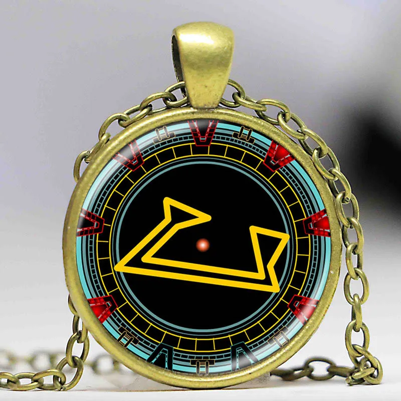 Ожерелье из сплава с подвеской Stargate портал Atlantis ожерелье стекла кабошон фото