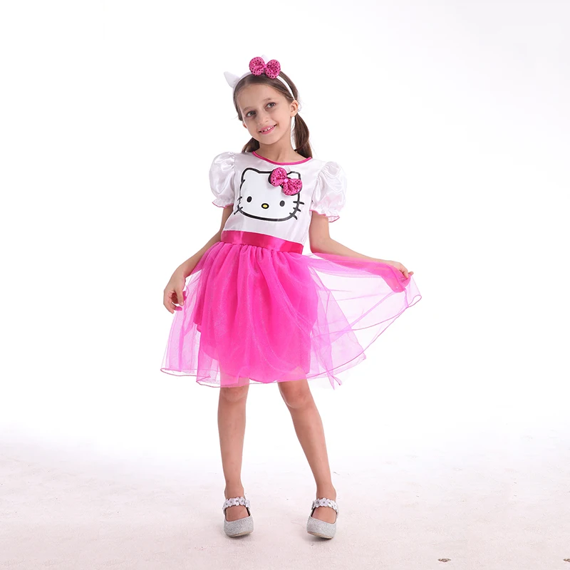 Карнавальное платье для девочек костюм детей Кружева принцессы Анна Эльза