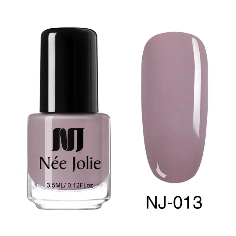 NJ-013 NEE JOLIE 18 Colors Shimmer Nail Polish Pure Nail Color Pink Purple Gray Series Glimmer Fast Dry Nail Art Varnish 3.5ml - Цвет: NJ-013