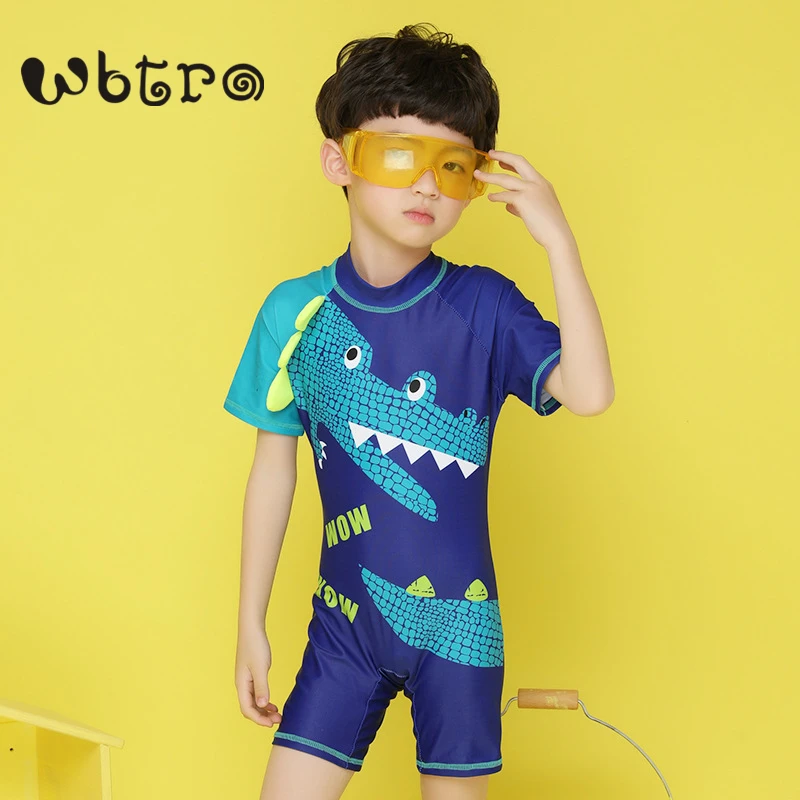 WBTRO/быстросохнущий цельный купальный костюм для мальчиков пляжный с шапкой