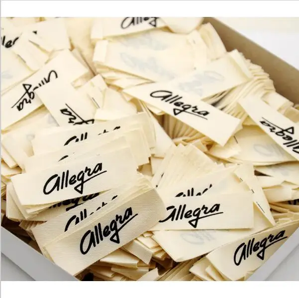 Оптовая продажа ярлыки для одежды на заказ тканые этикетки фирменные с логотипом