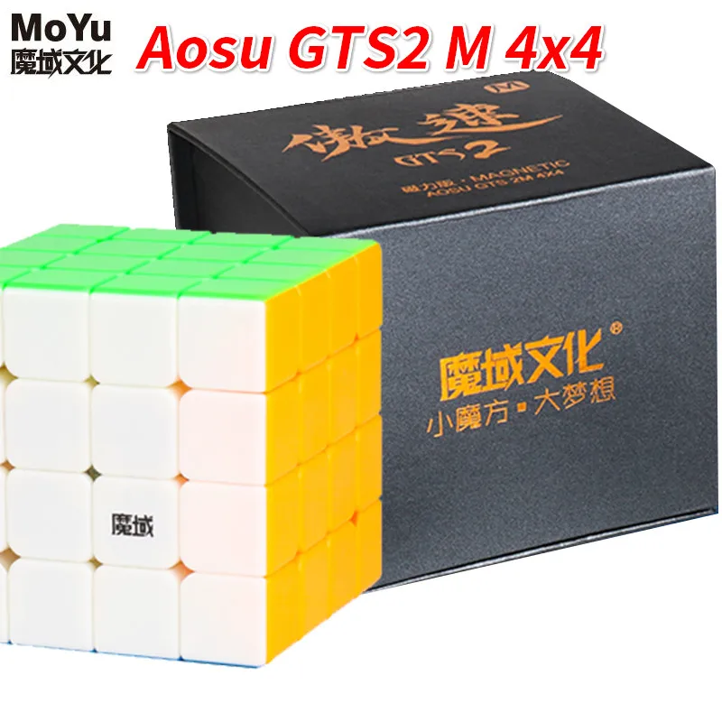 Moyu Aosu GTS2 M 4x4x4 Магнитный спидкуб 4 слоя 6,2 см Aosu GTS 2 м профессиональный магический куб игрушки для детей WCA соревнования