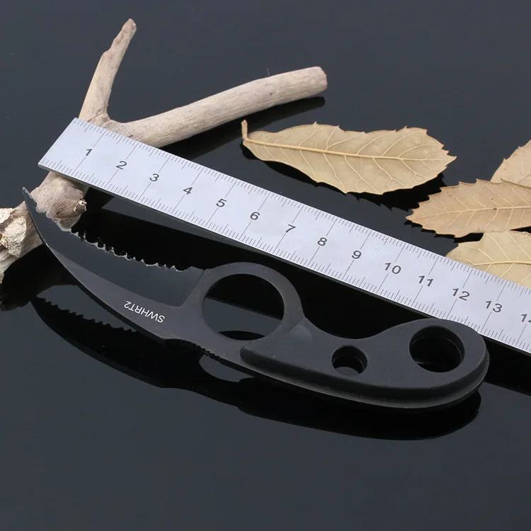 Swayboo outdoor defensive claw - sawtooth bear scabbard survival knife camping mini training fixed kifen | Инструменты