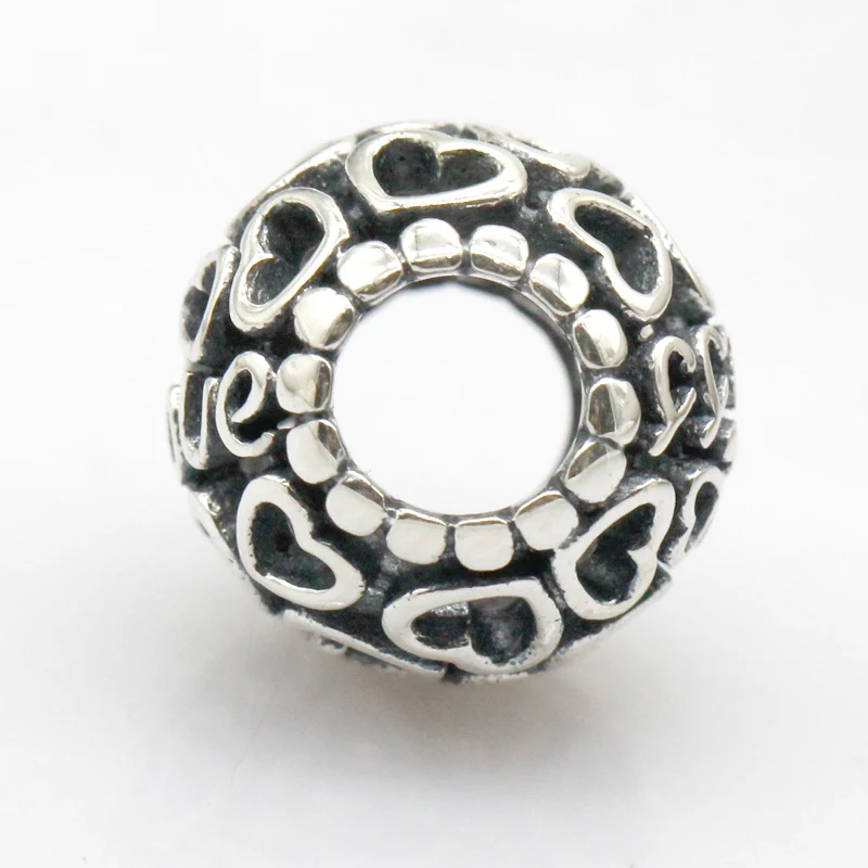 925 стерлингового серебра поцелуй любовь ажурный сердечка подходят оригинальный