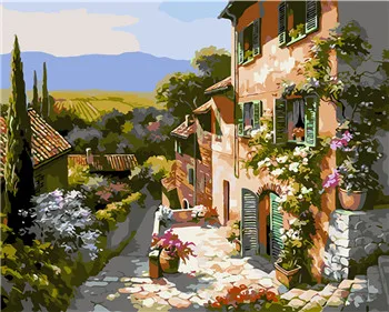 GX4833 DRAWJOY картина в рамке, живопись по номерам, современный пейзаж, домашний декор для гостиной, ручная работа, уникальные подарки, картина, настенное искусство - Цвет: GX4833