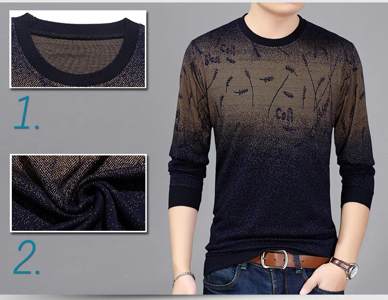 brand casual social ear of wheat pullover men sweater shirt jersey clothing pull sweaters mens fashion male knitwear 251