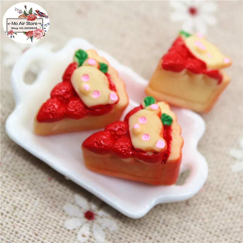 Медведь клубничный торт 10 шт. 18x13 мм кабошон с плоским основанием миниатюрные