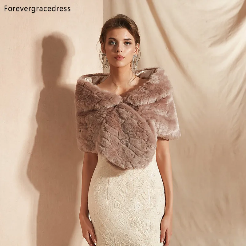 Forevergracedress 2019 элегантная мягкая осенне-зимняя Свадебная накидка из