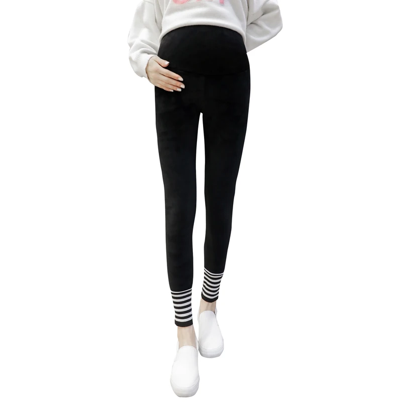 Осенне зимняя одежда для беременных Брюки Велюровые бархатные утепленные