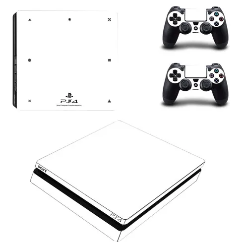 YSP4S-0026 Чистый белый цвет PS4 тонкий стикер кожи для sony playstation 4 консоль и контроллер наклейка PS4 тонкий стикер - Цвет: YSP4S-0026
