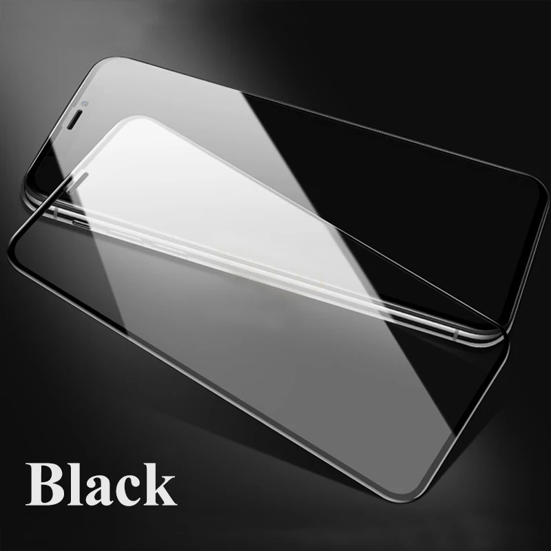 Black 10D Защитное стекло для Apple iphone x xr экранная защита броня для iphone r s rx xs max xmax tremp aifon 10 10s 10r чехол - Цвет: Black