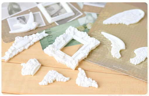 Европейский Мини-пластырь рельефная скульптура винтажная смола резьба тиснение