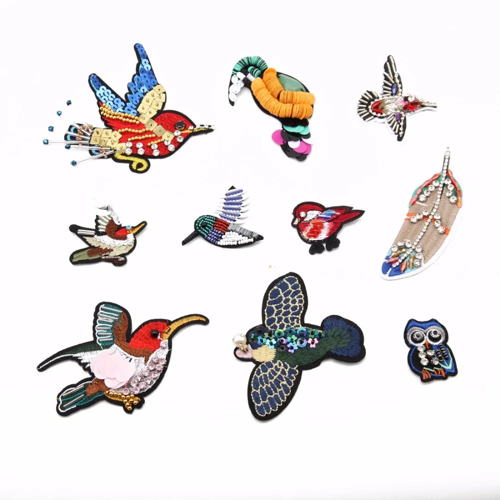 

1 шт., вышитая термоклейкая аппликация с блестками, патч-мотив