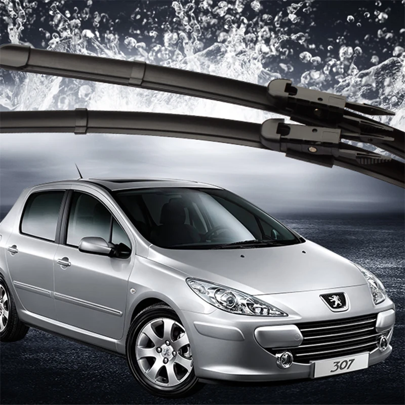 Гибридная щетка стеклоочистителя для peugeot 307 SW ветровое стекло заднего стеклоочистителя из натурального каучука автомобильные аксессуары 2005 2007 2010 2011