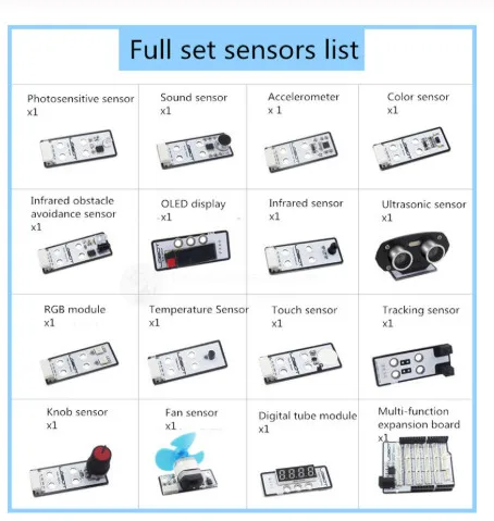 Набор сенсорных датчиков DIY совместимых с Arduino IDE аксессуары для программирования