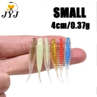 10pcs a bag 4cm 0 37g soft transparent small fishes grub lure baits for root fishing tackle