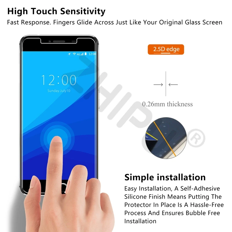 10 Pcs/Lot Premium Tempered Glass For UMIDIGI C Note 5.5 inch Screen Protector Toughened protective film | Мобильные телефоны и