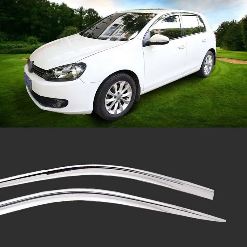 1 комплект новый хромированный козырек от солнца и дождя для VolksWagen VW Golf 6 2010
