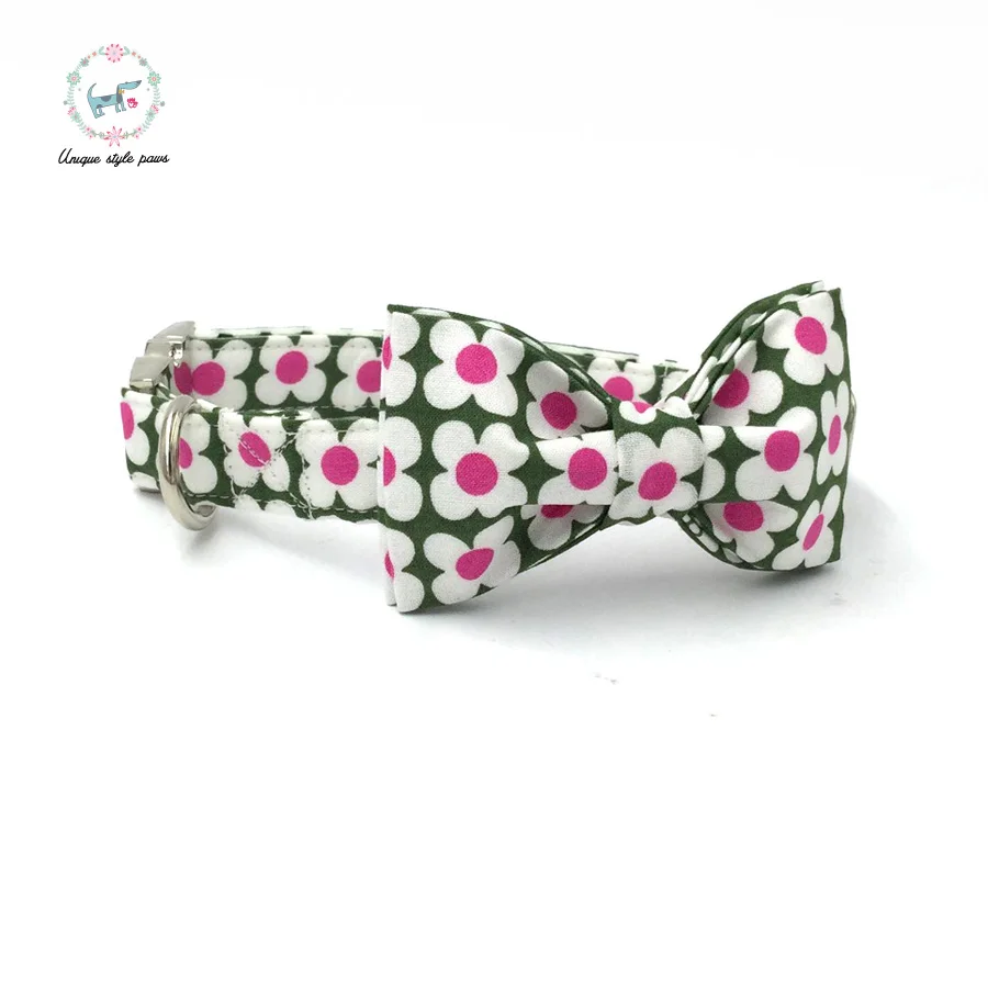 Dog Collar And Perro Leash With Bow Tie Cotton &ampCat Necklace For Pet Gift Products | Дом и сад
