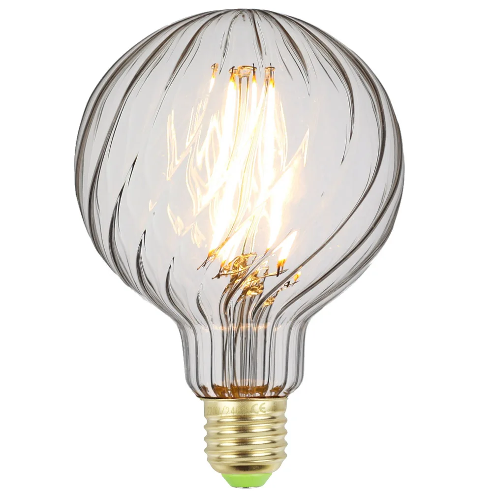 Tianfan светодиодные лампы старинная лампочка G95 Глобус вихревой 4 W 220/240 V E27 теплый