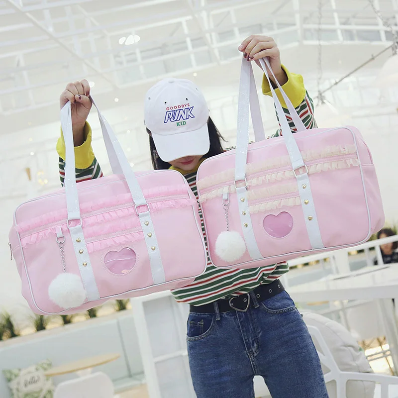 Лолита Япония Харадзюку Kawaii JK сумка через плечо кружевная женская с рюшами