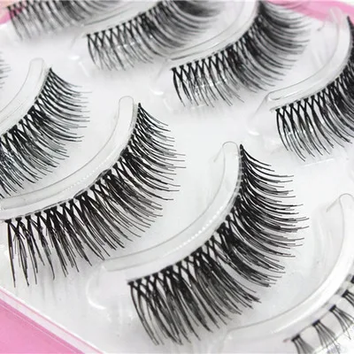 5 pairs of handmade transparent stems natural encryption false eyelashes | Красота и здоровье