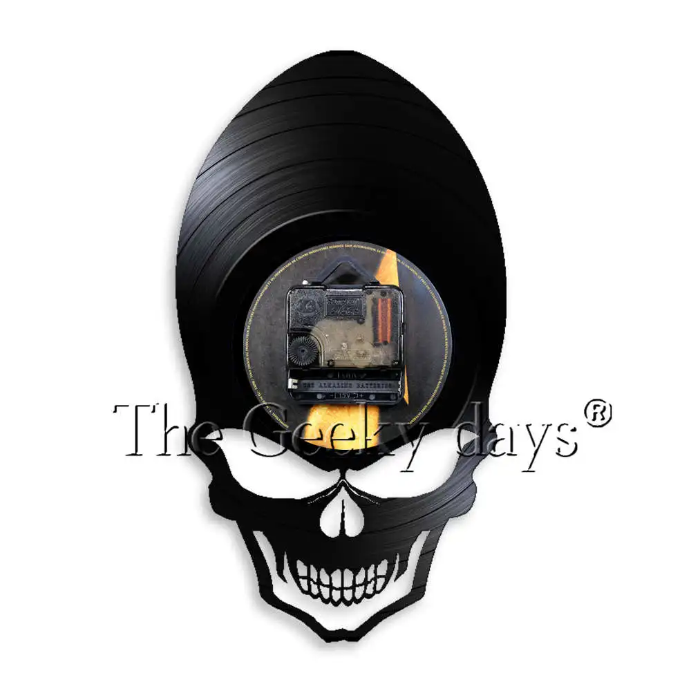 Винтажные настенные часы Goth страшные винтажные с виниловой пластиной и широкими