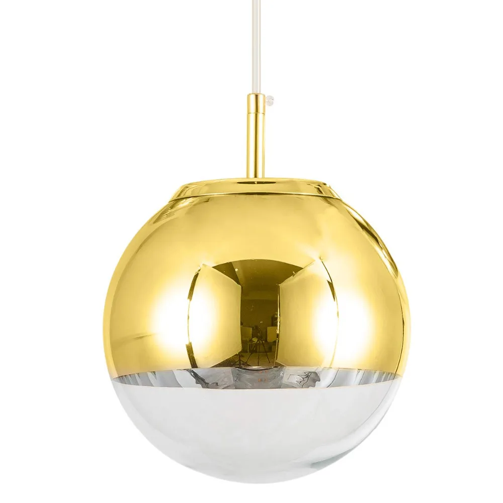 Современная круглая подвесная мини лампа с прозрачным стеклом регулируемое