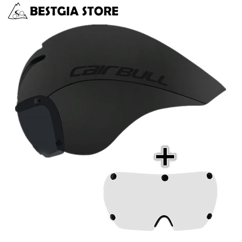 

CAIRBULL Magnetic Goggles Bicycle Helmet for Men Women Triathlon Sports Safety Comfortable Cycling Helmet Racing Outdoor Cap