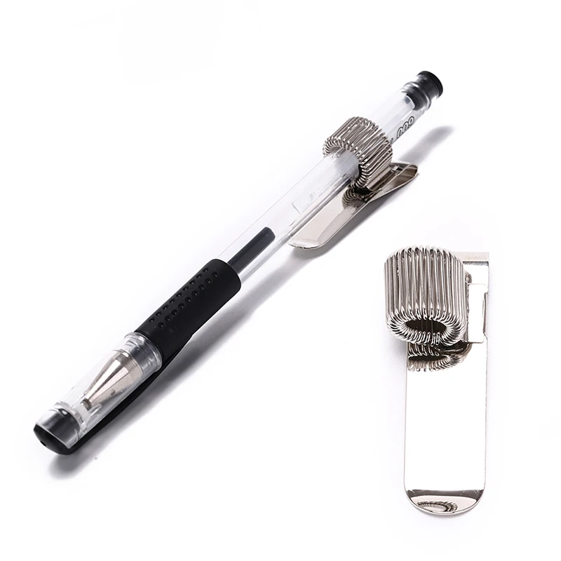 Зажим для ноутбука серебряный зажим ручки записная книжка Воловья кожа дневник