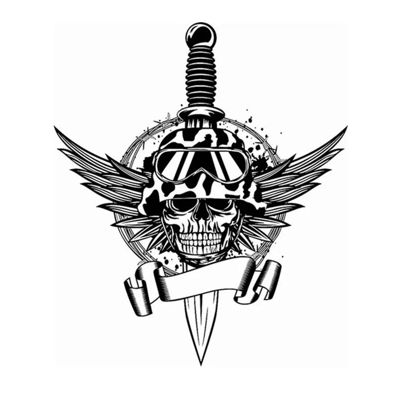 Skull Halloween Dagger Wing Soldier Sticker Punk Death Decal Devil Poster Car Window Art Wall Decals Decor Mural | Дом и сад