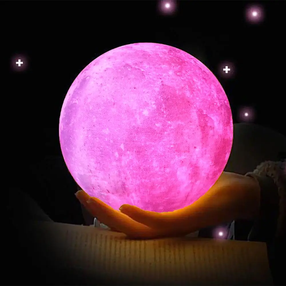 Updated 3D Print Galaxy Moon Lamp Remote Colorful Change Touch Led Night Light Home Decor Creative Gift Usb Dropshipping | Лампы и